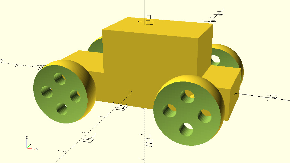 Car with wheels created by parameterized module.jpg